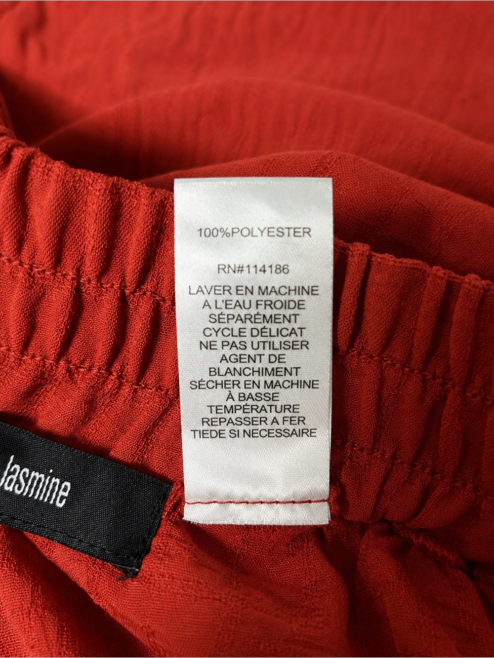 Relaxed Wide-Leg Drawstring Pants — Rust Red - Picture 6 of 6